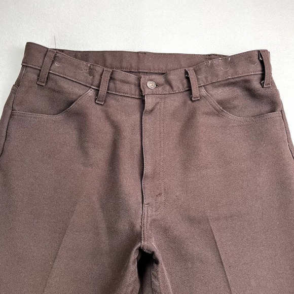 Vintage Levis Sta-Prest Pants Mens 36 Brown Straight Dress Slacks Made USA 90s - Picture 2 of 15